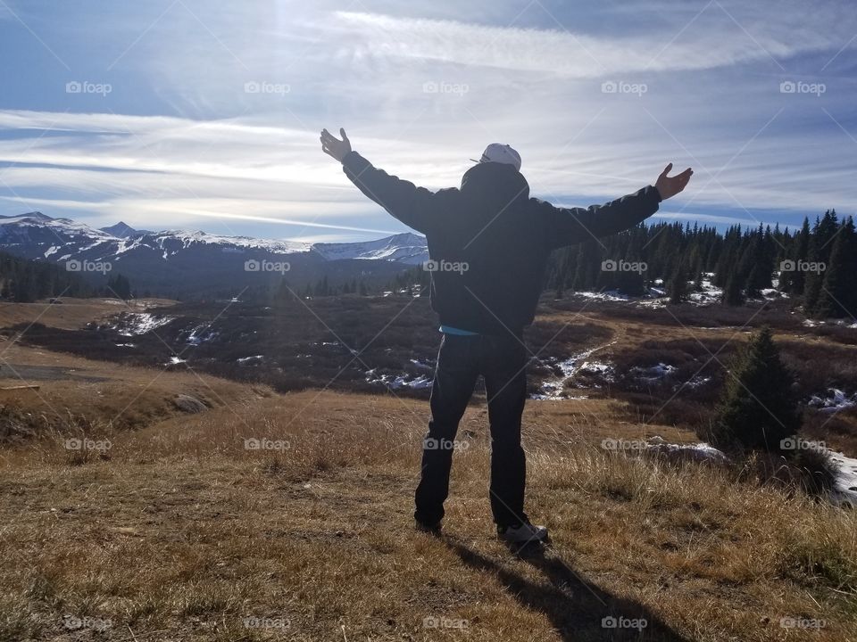 Taking in the breathtaking views from Vail Pass, CO. Such an amazingly beautiful place can't help but make you feel more alive!