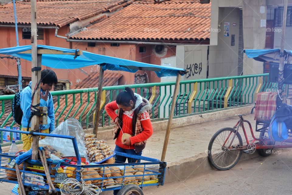 Street scene in South America