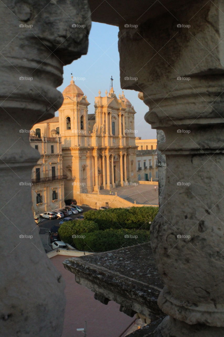 sunset in Noto, outstanding view