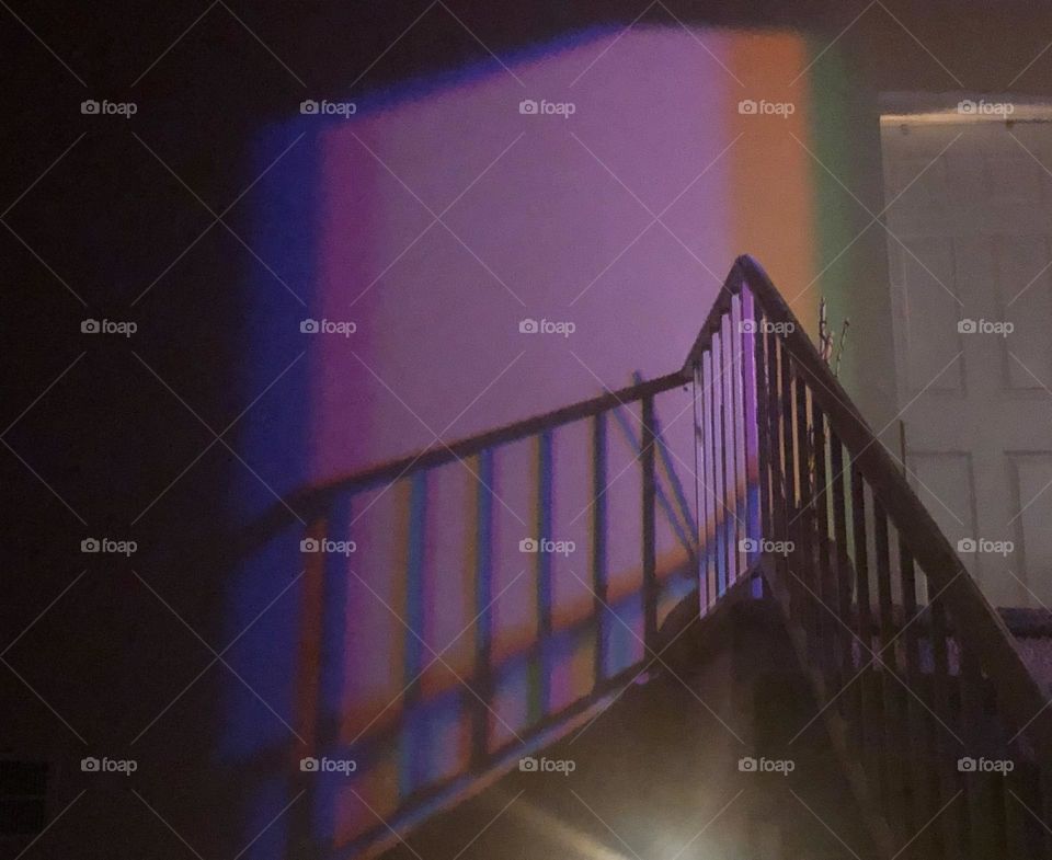 just a random colorful staircase shadow