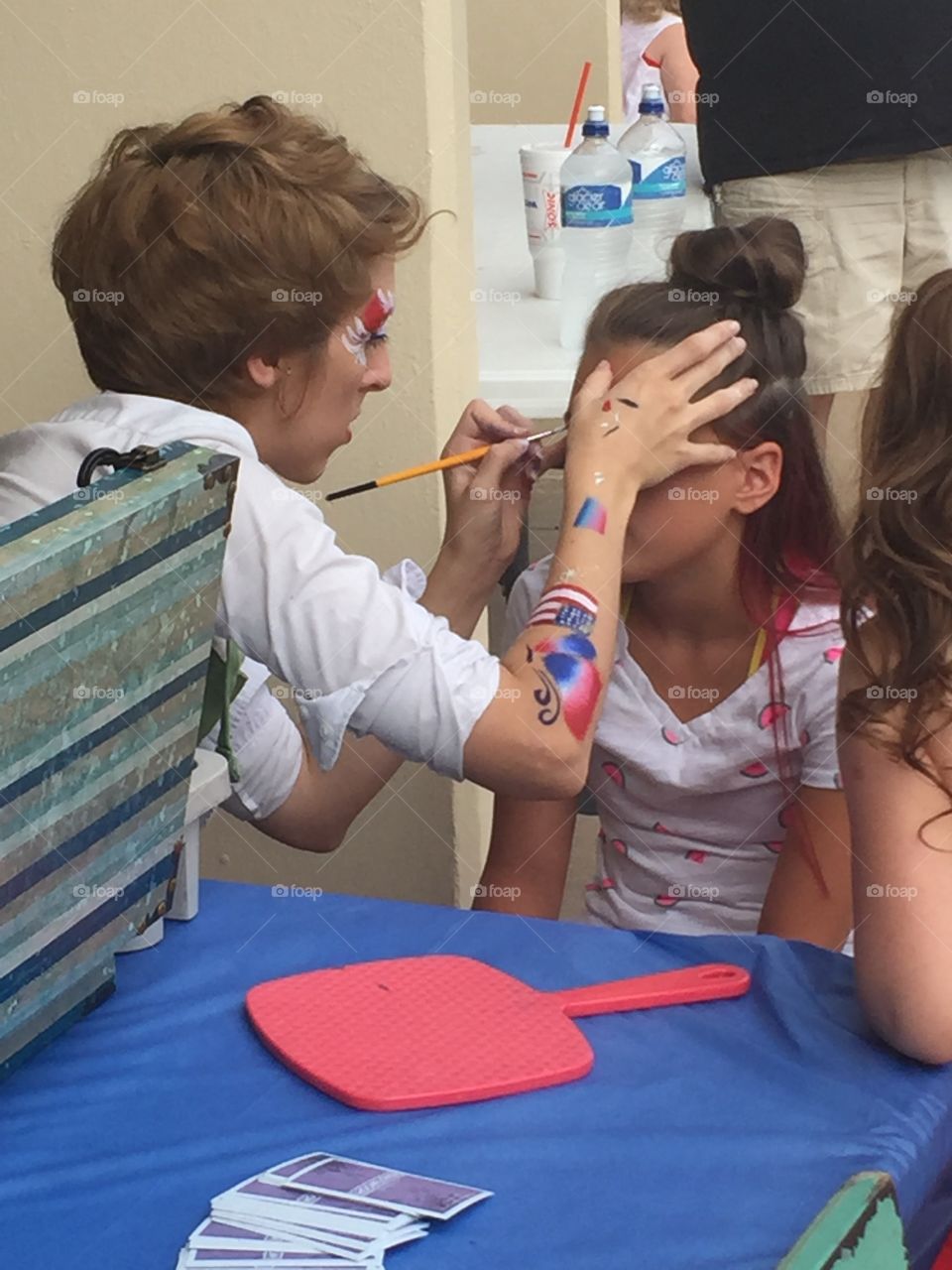 Face Painting on Young Girl 