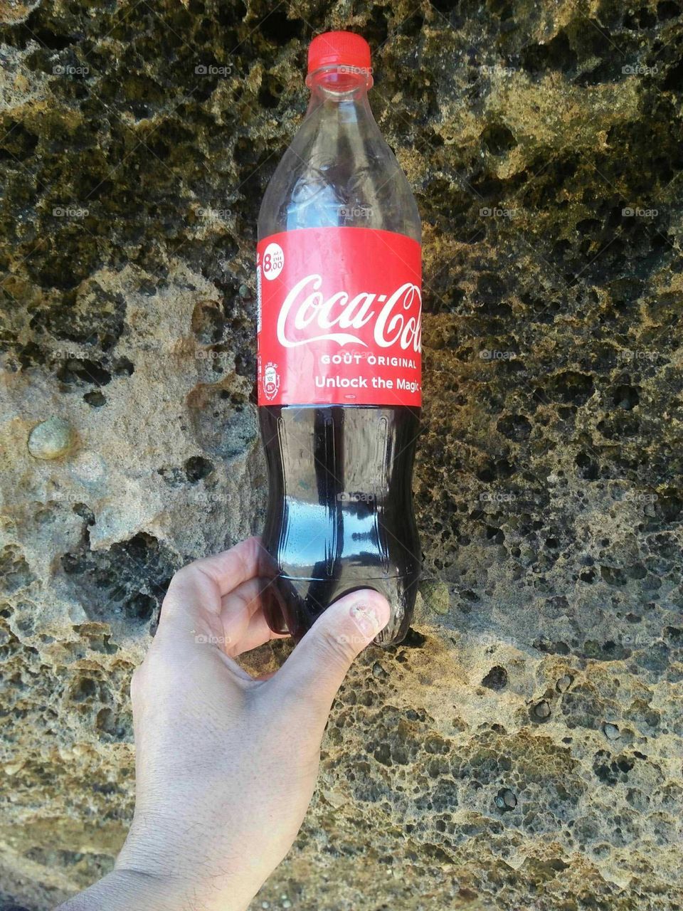 delicious bottle of fresh coca cola.