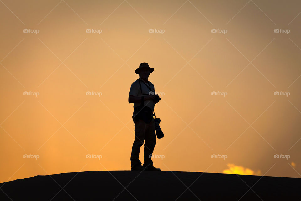 Photographer's silhouette