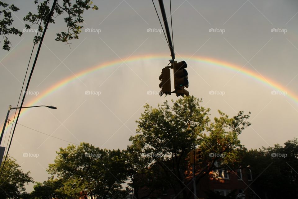 Rainbow, Sky, Landscape, Color, Weather