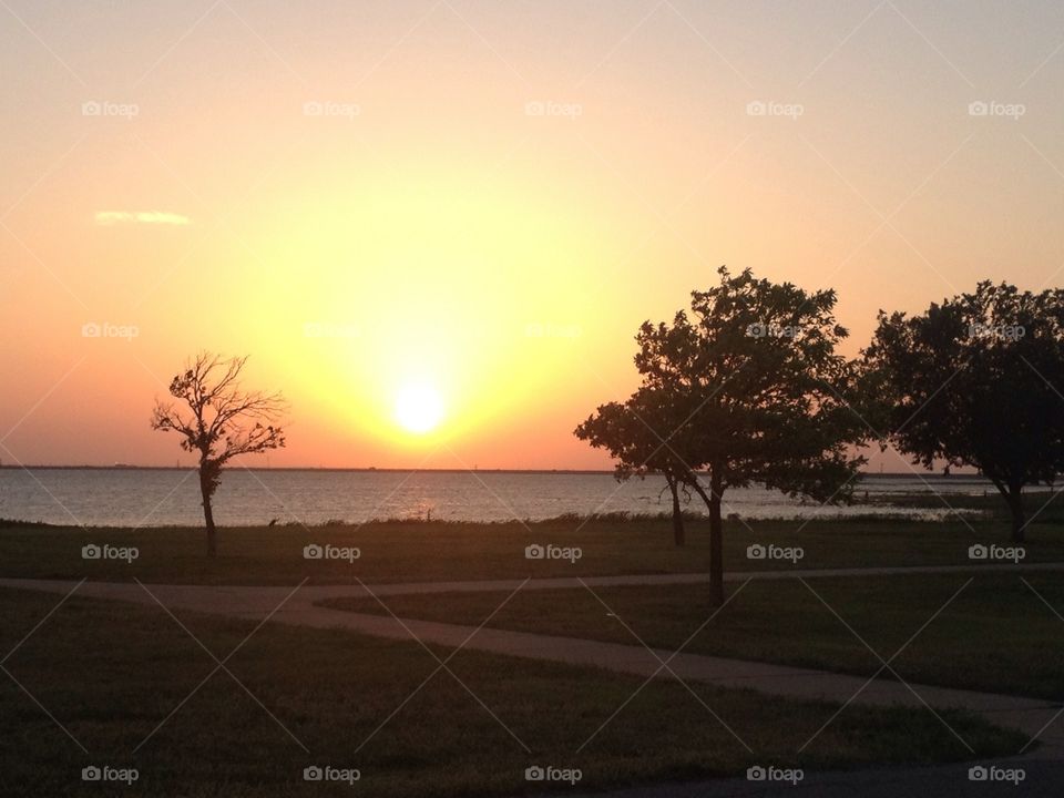 Sunset at Lake Hefner