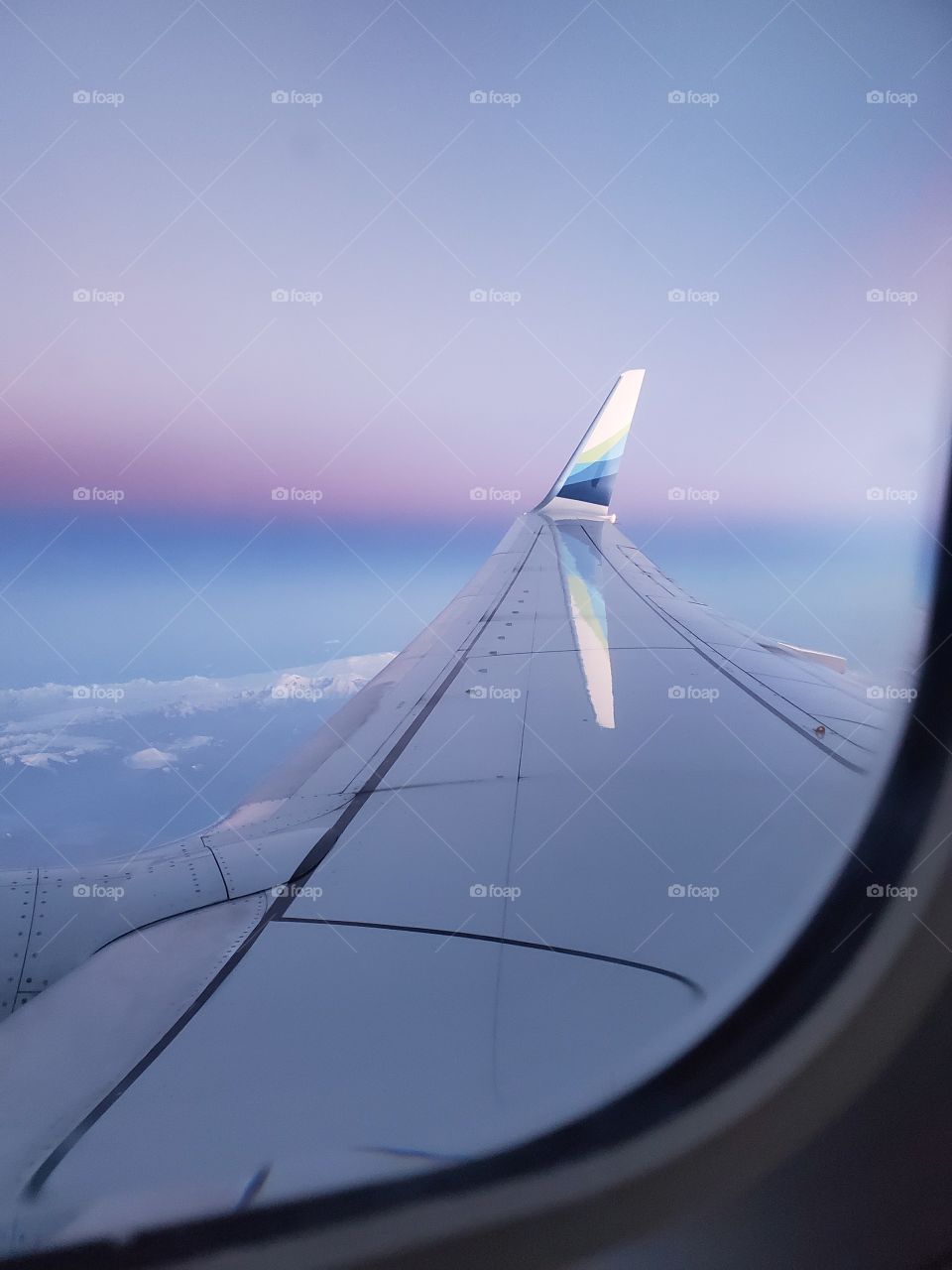 flying above Alaska.