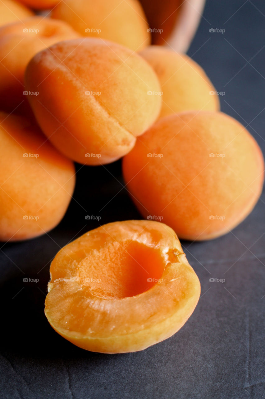 Close-up of apricot fruits