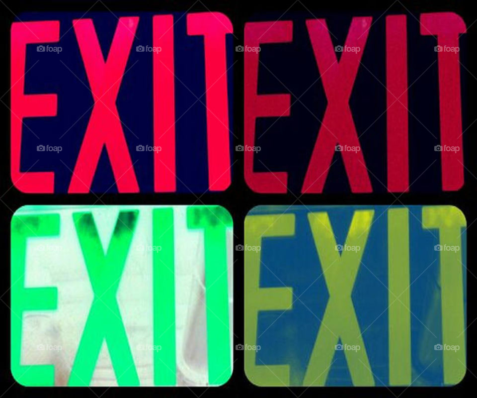 This is a digital art piece I made, dedicated to the play, "No Exit," by Jean Paul Satre.' Enjoy the contradiction of picture and meaning. Typography