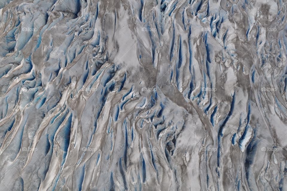 Close-up surface of a glacier