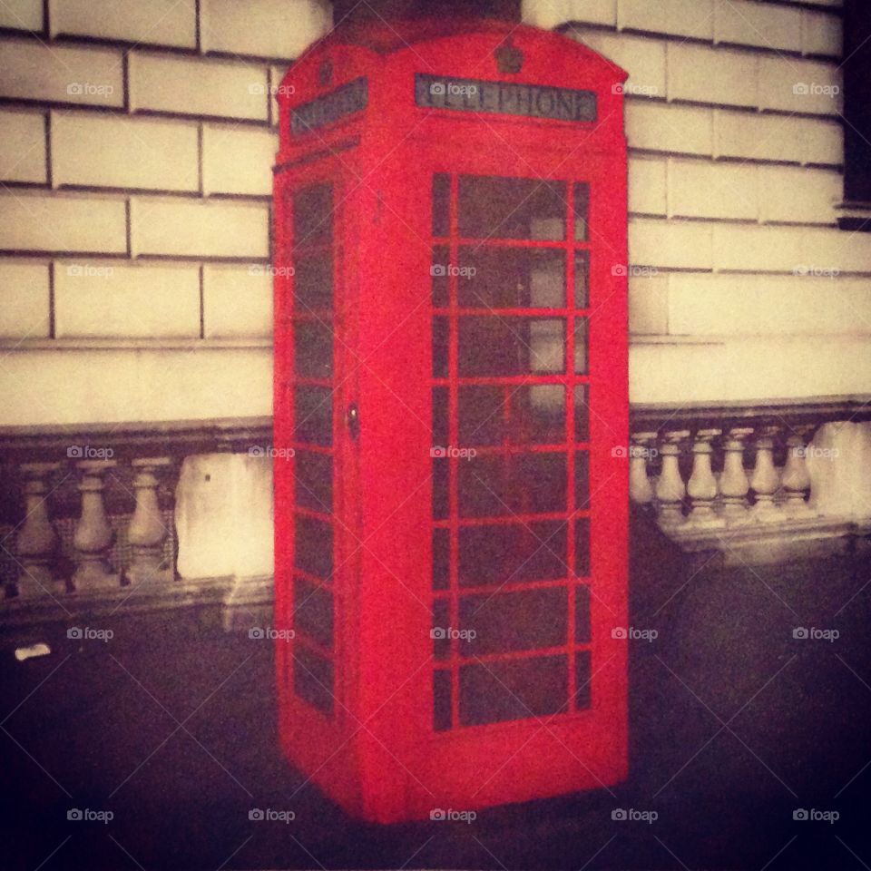 Edited photo of a telephone booth in London that I shot and edited over spring break 