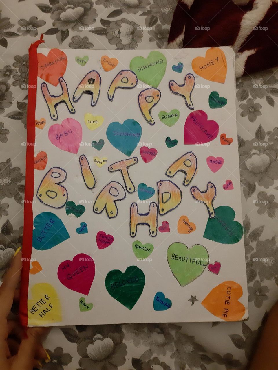 Decorated with whimsical designs and heartfelt wishes, it conveyed warmth and affection. Opening the card revealed a world of kind words and well wishes, making it a perfect embodiment of love and happiness on your special day.