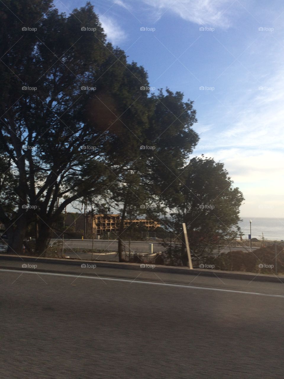 The beach as viewed by car