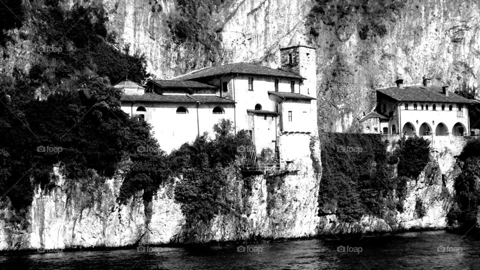 Building on the side of a mountain