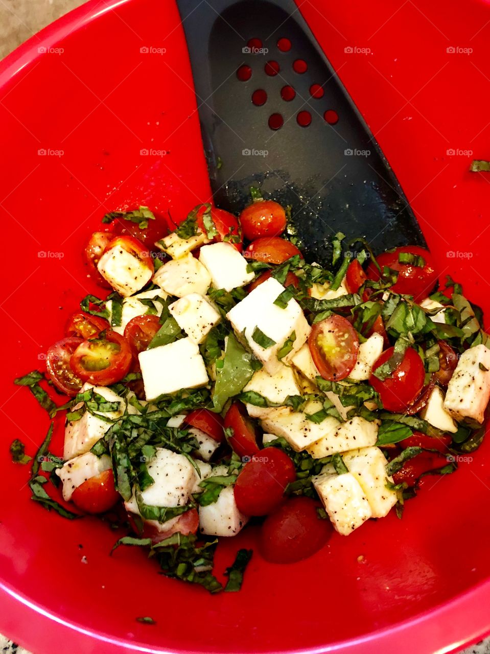 Homemade, quick and delicious Caprese Salad