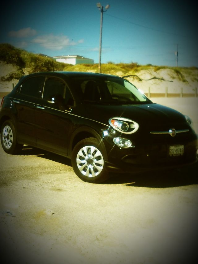Classic Fiat 500X Turbo At Beach