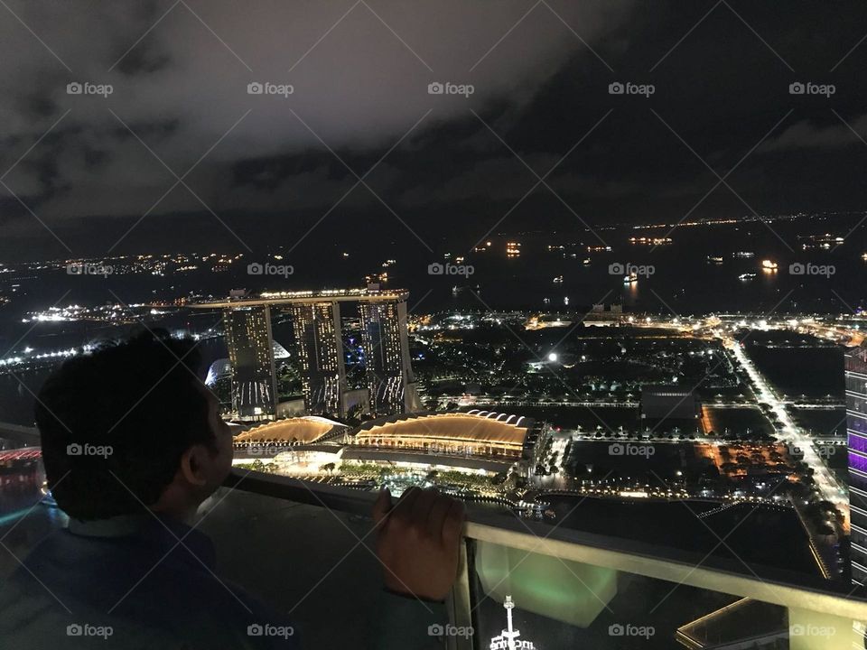 beautiful singapore night view