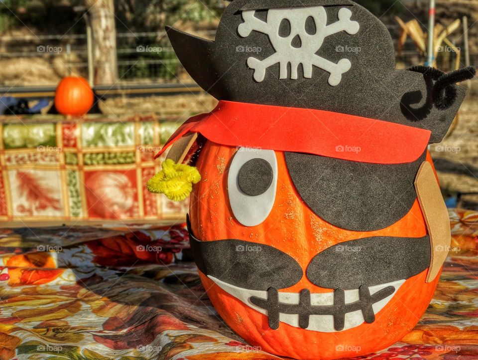 Arts And Crafts Halloween Piratical Pumpkin