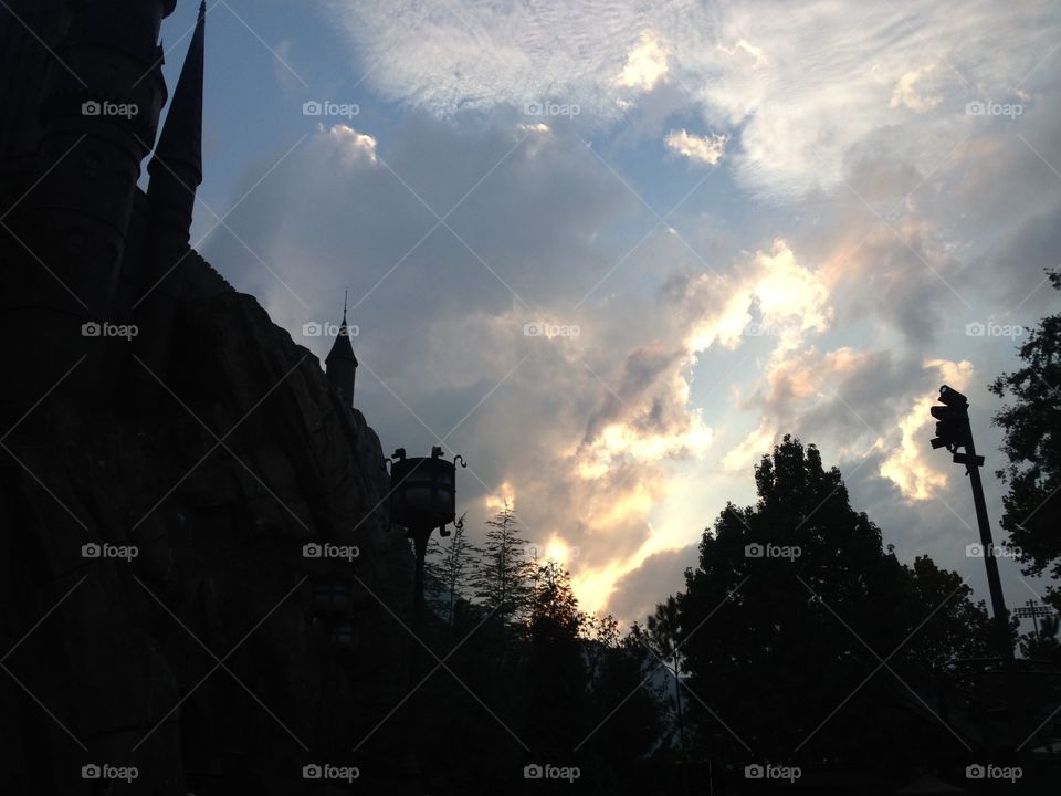 Clouds over Hogwarts. Universal Studios