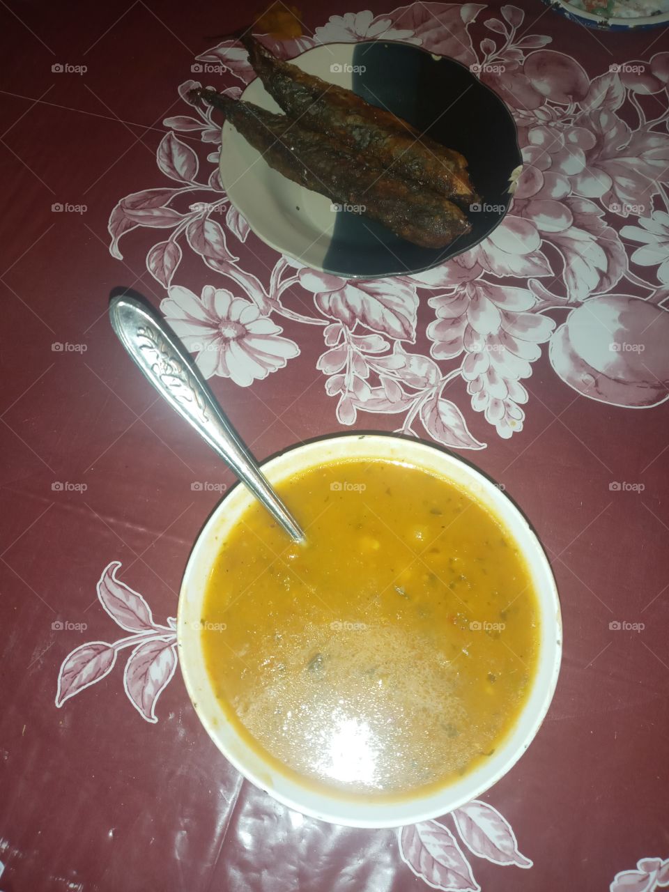 soup 🍲and fish 🐟
