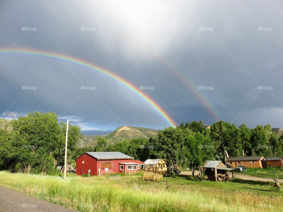 Rainbow over the farm 