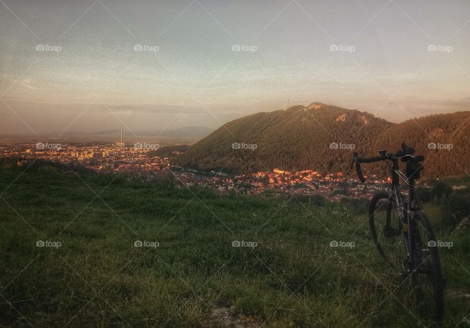 Brasov, Romania.Adventure biking in beautiful Transilvanian scenery. Brasov Romania