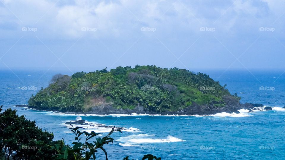 Beautiful island in pacific ocean