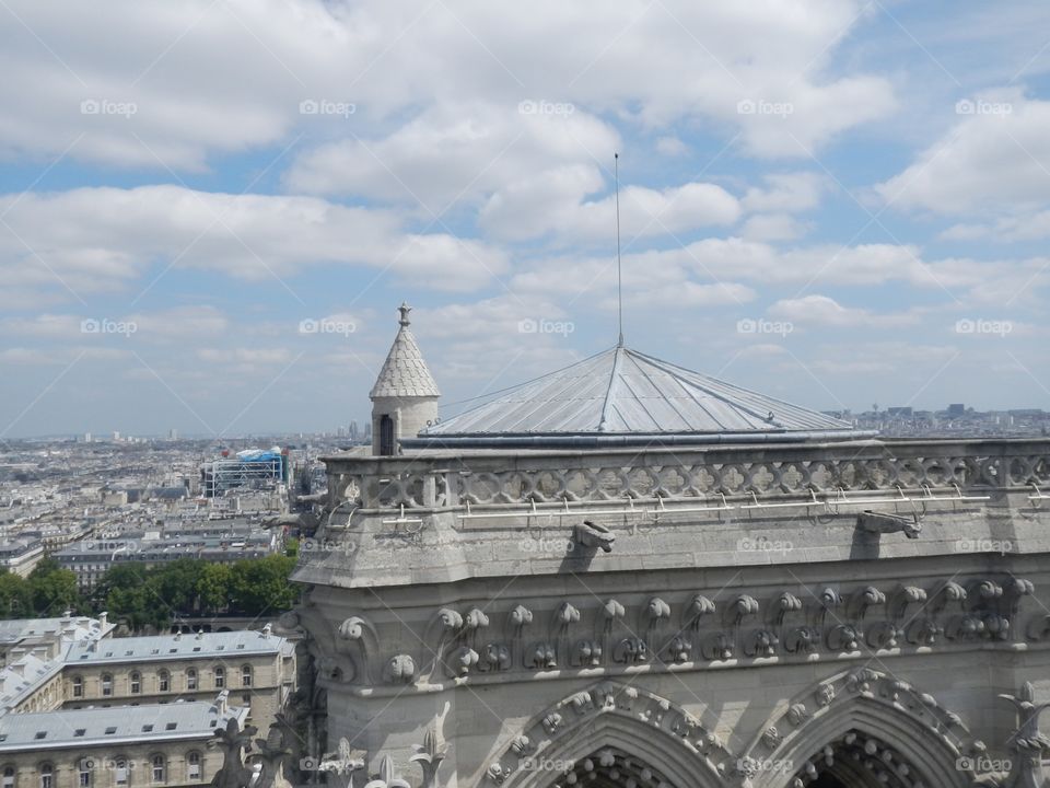 At The Top, a view of The Classic Gothic Style, Notre Dame Cathedral in Paris. May 2012. Copyright © CM Photography. @chelseamerklephotos on Foap. 