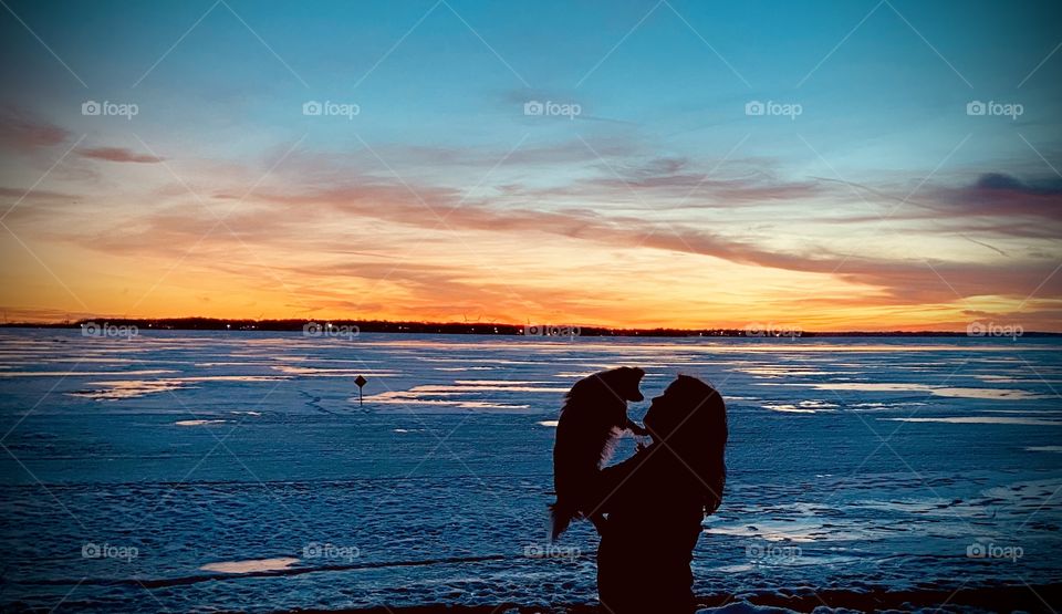 Darling photo of girl with puppy 