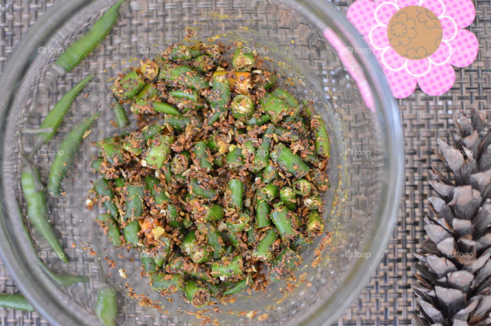 Green pepper pickle 