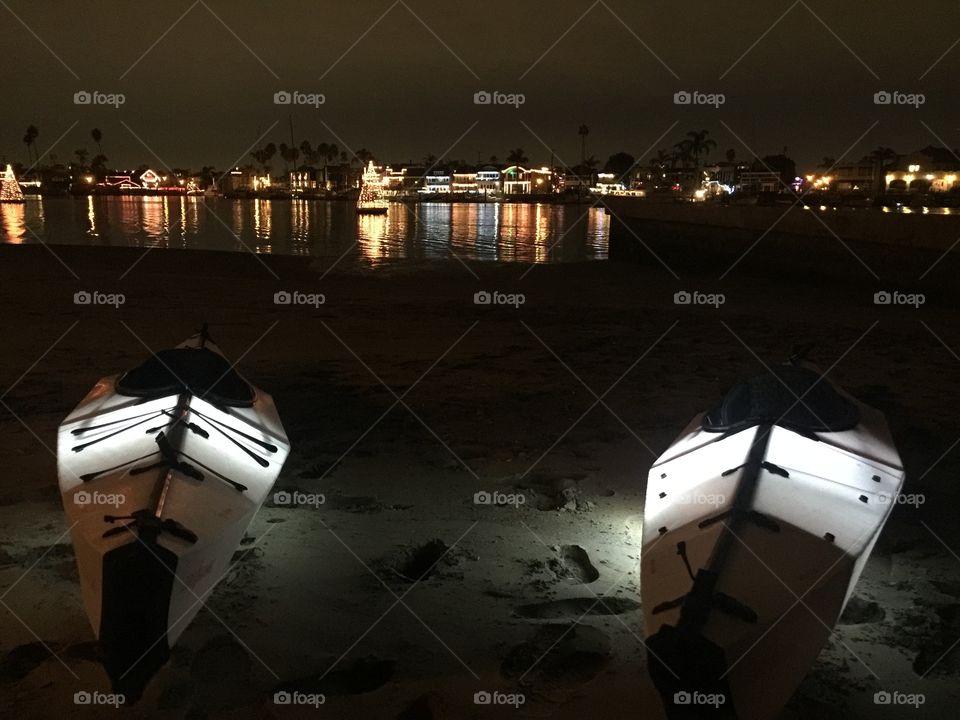 Night Kayaking in the marina.