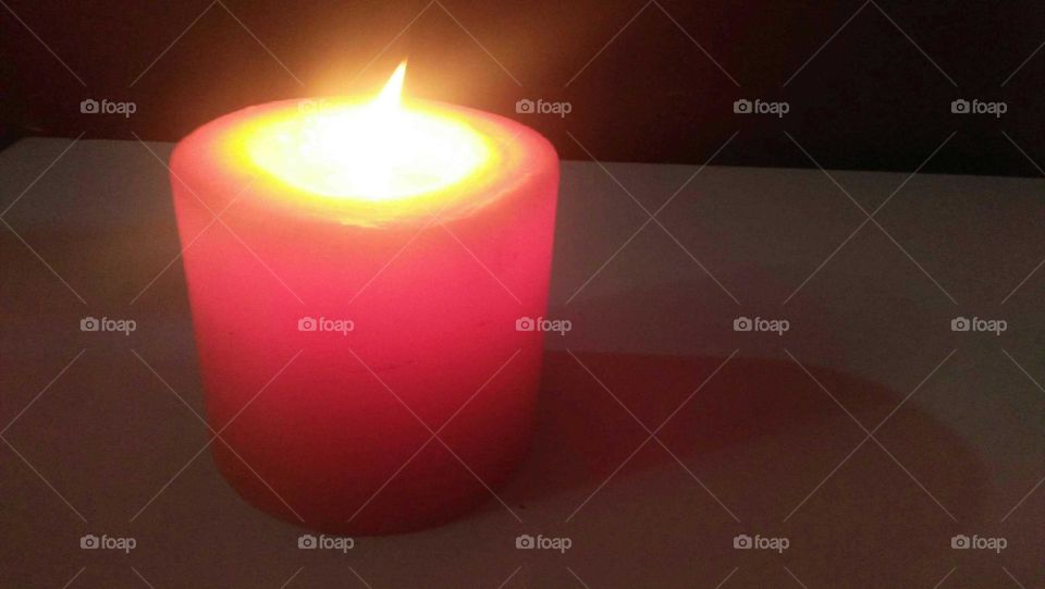 an orange candle