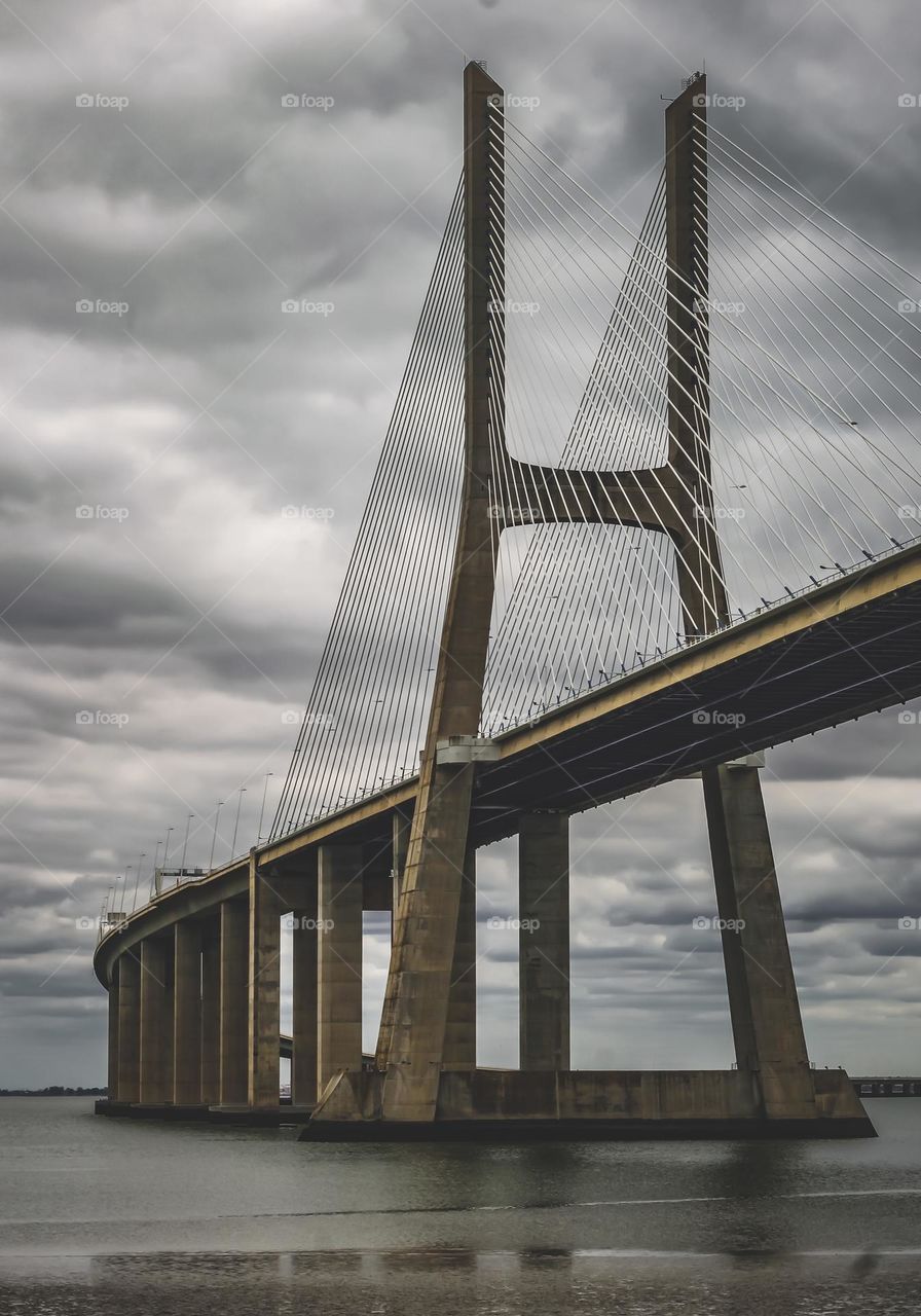 Towering above us is Ponte Vasco da Gama