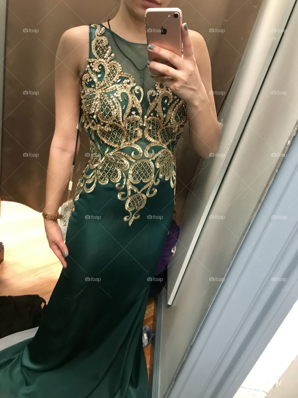Dark green prom dress 
