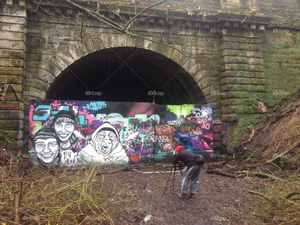 Tunnel closed - Graffiti in progress 