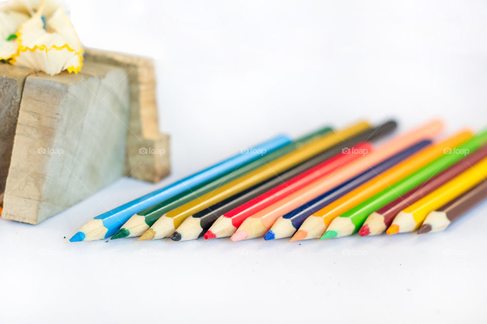 Close-up of multi colored pencils