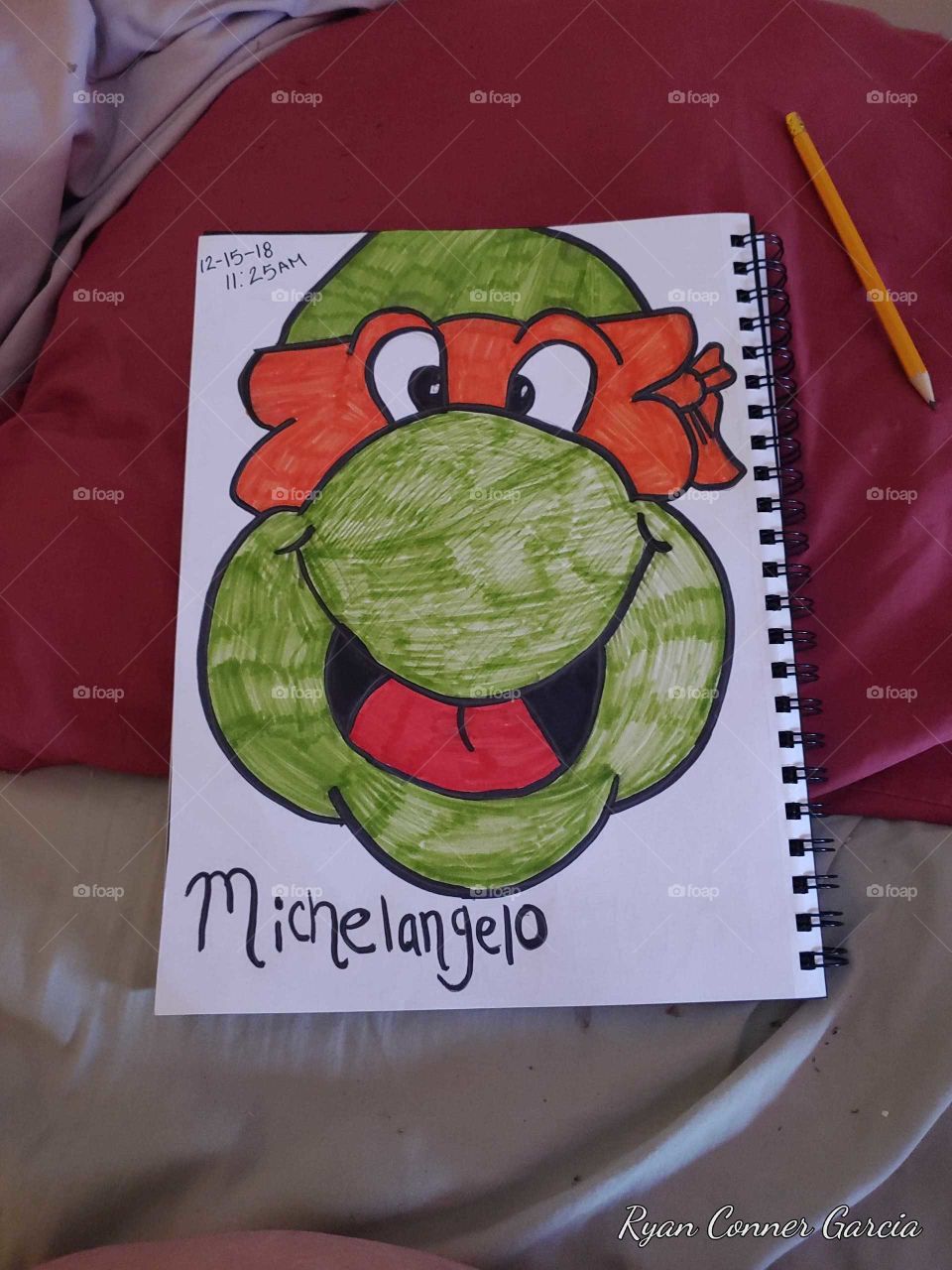 my drawing of Michelangelo