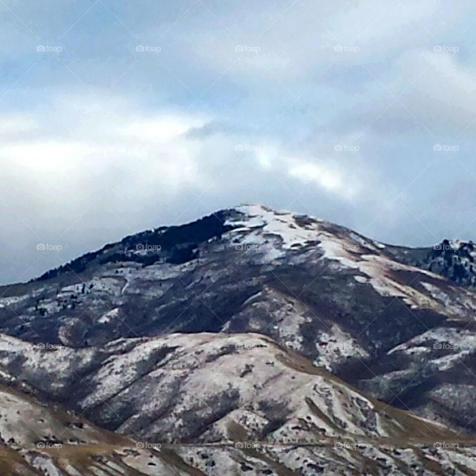 Snow capped mountains