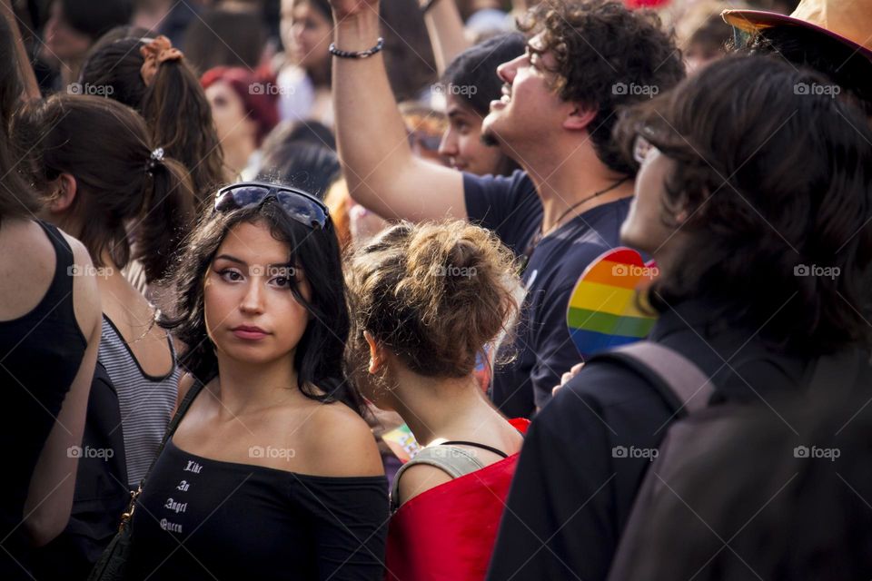 Next generation people in the crowd