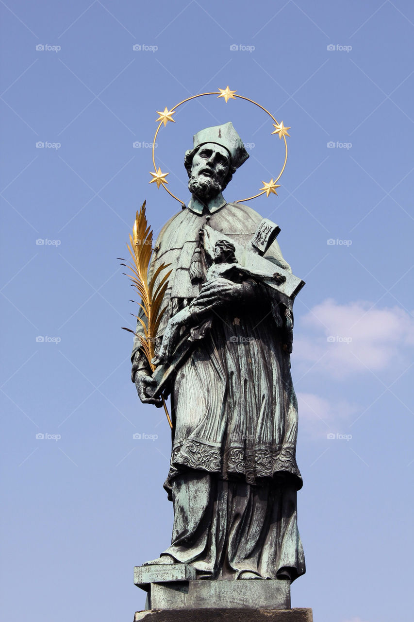 sky statue religion saint by vixlens