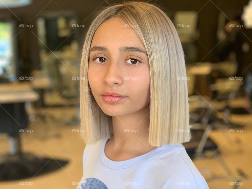 My 10 year old’s new hair cut and color