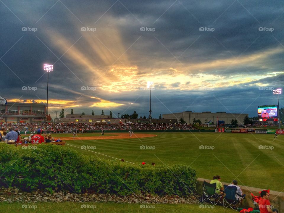 Sunset over Baseball