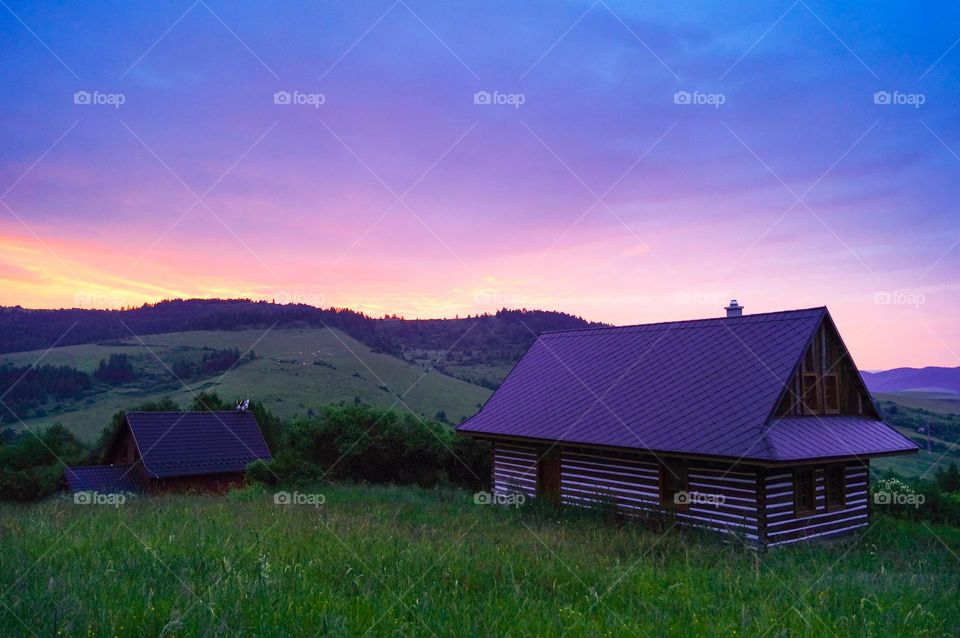 Simple house in the middle of nature