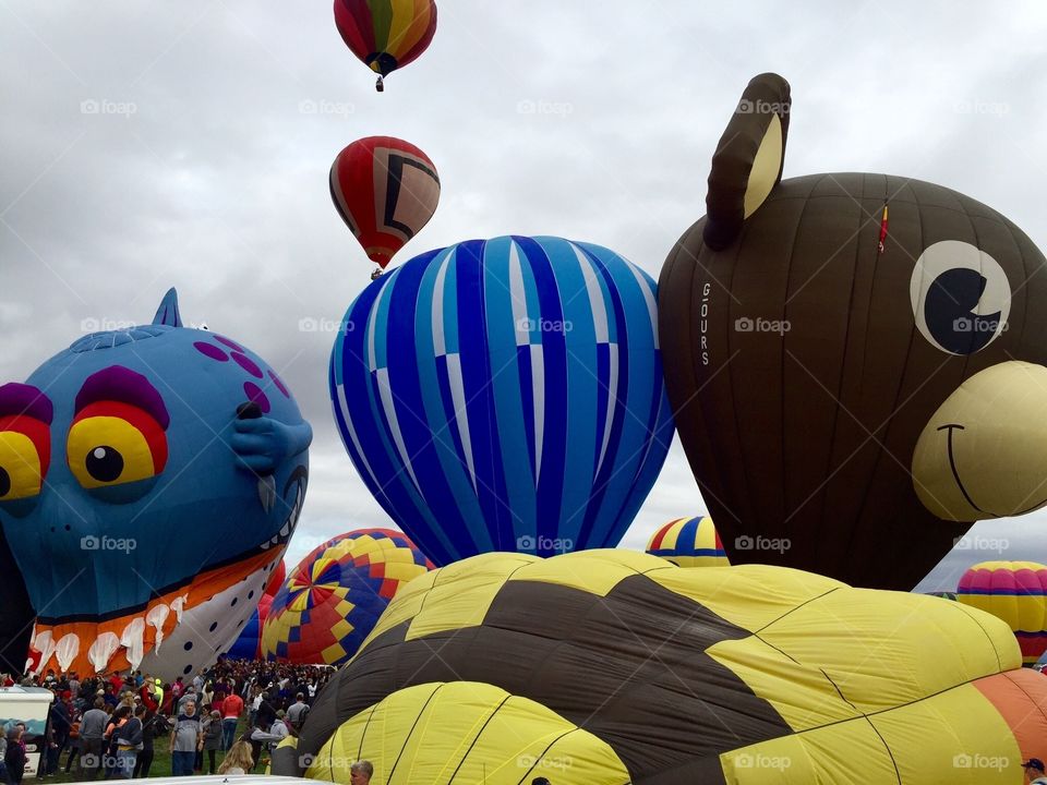 Balloon Fiesta 2015 ABQ. Up in the action, shot of some great colorful balloons!
