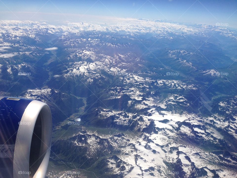 Flying over the Alps