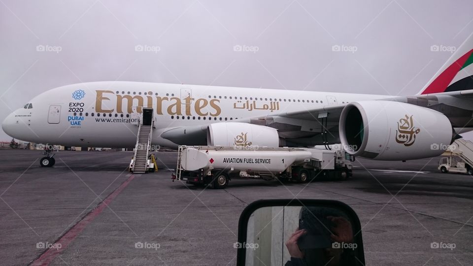 Airbus 380. Emirates airbus 380 stopping in Iceland  
