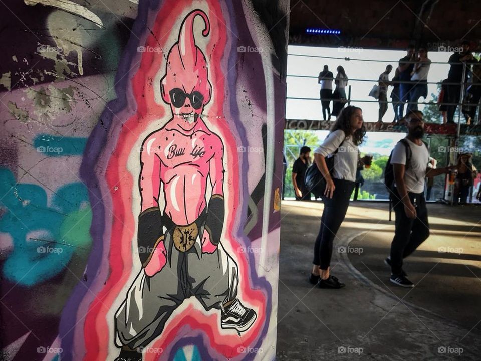 Funny character painted in Lisbon, Portugal.