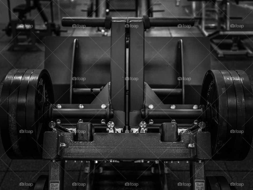 Leg Press Machine Gym Black And White