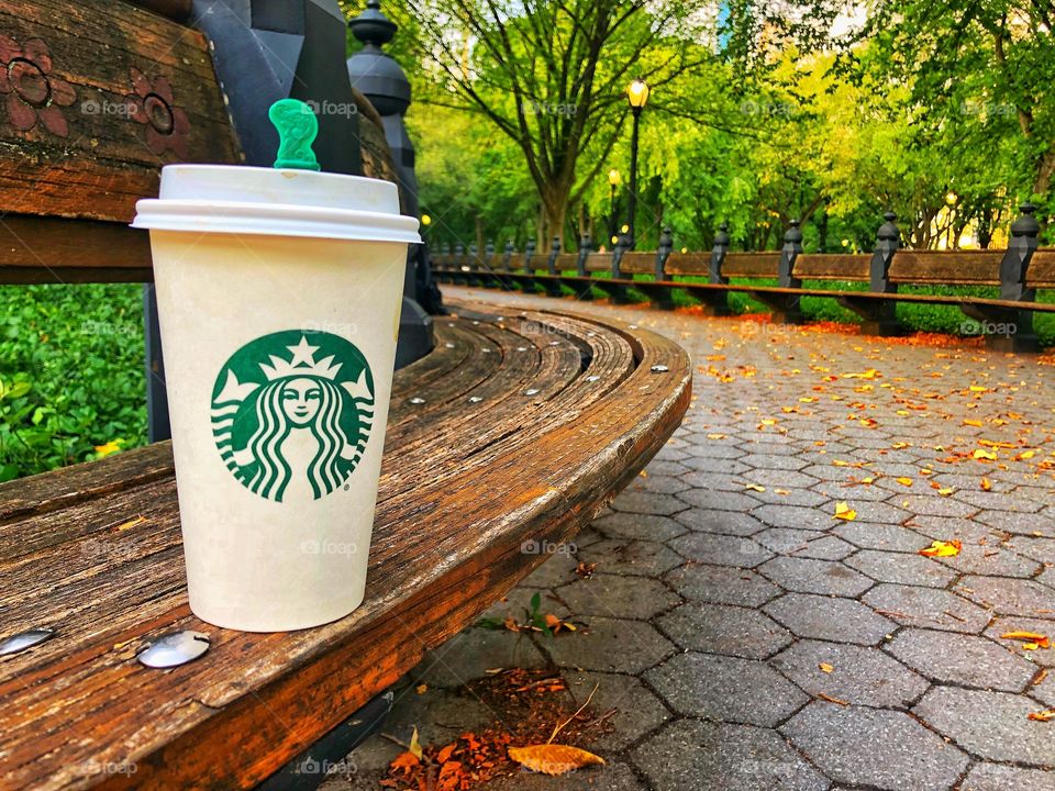 Morning coffee in Central Park 