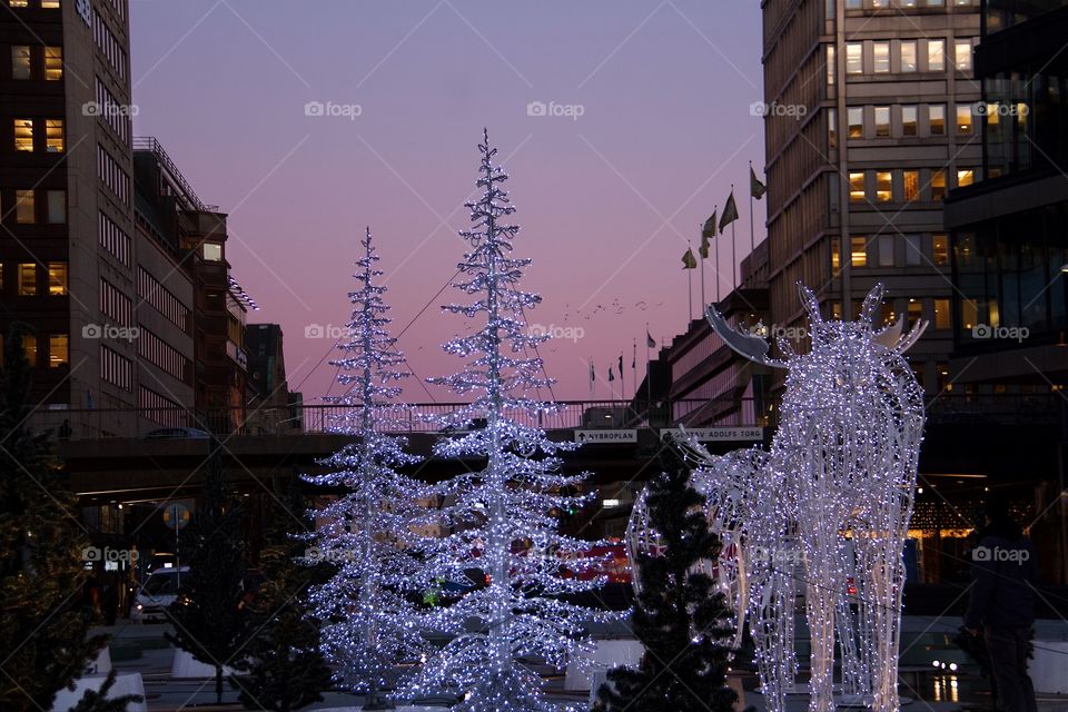 Christmas decoration in Stockholm Sweden 