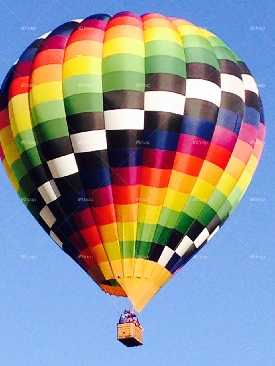 Hot air balloon taking off Statesville North Carolina. 